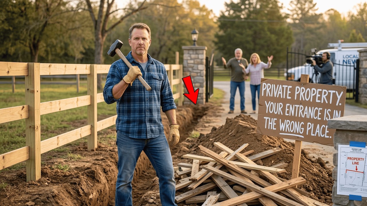 Они передвинули мой забор на шесть футов, поэтому я перенёс весь их вход.