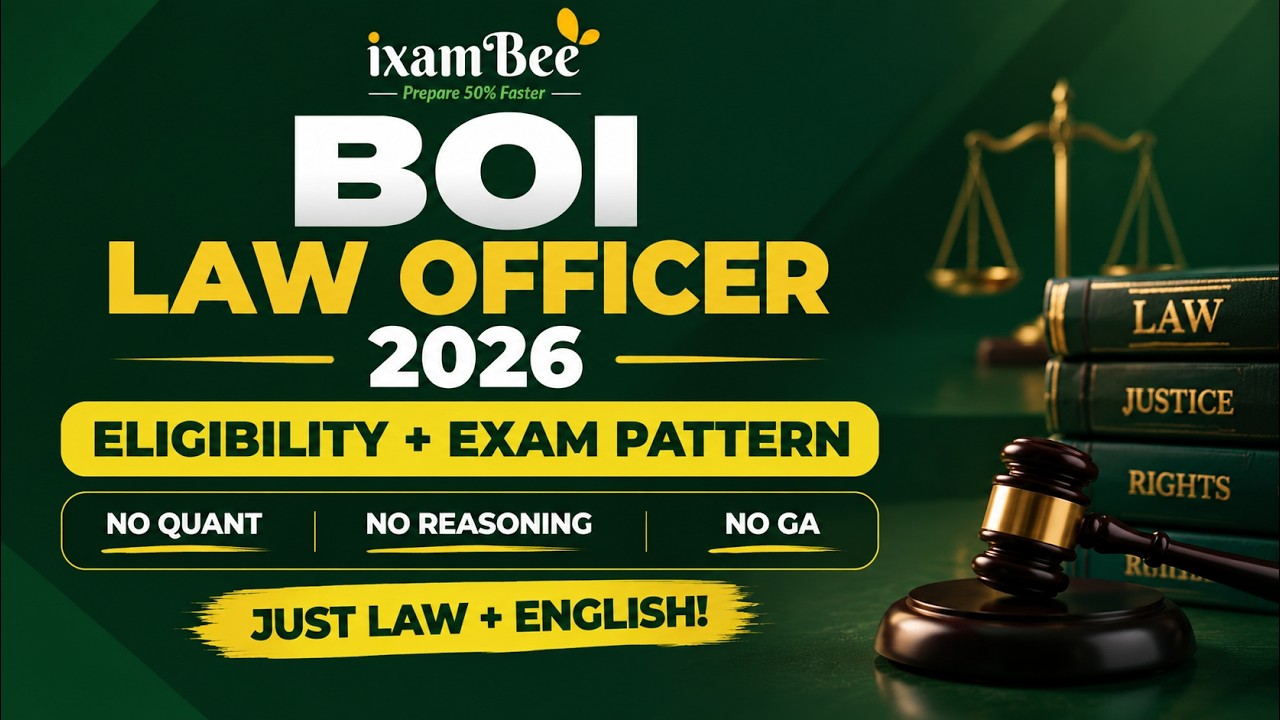 BOI Law Officer - Eligibility + Exam Pattern Explained (No Quant, No Reasoning, No GA!)