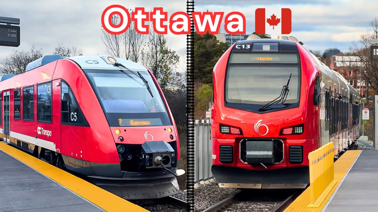 Европейские поезда в Канаде! 🇨🇦 Дизельные поезда на линиях O-Train в Оттаве | 2025