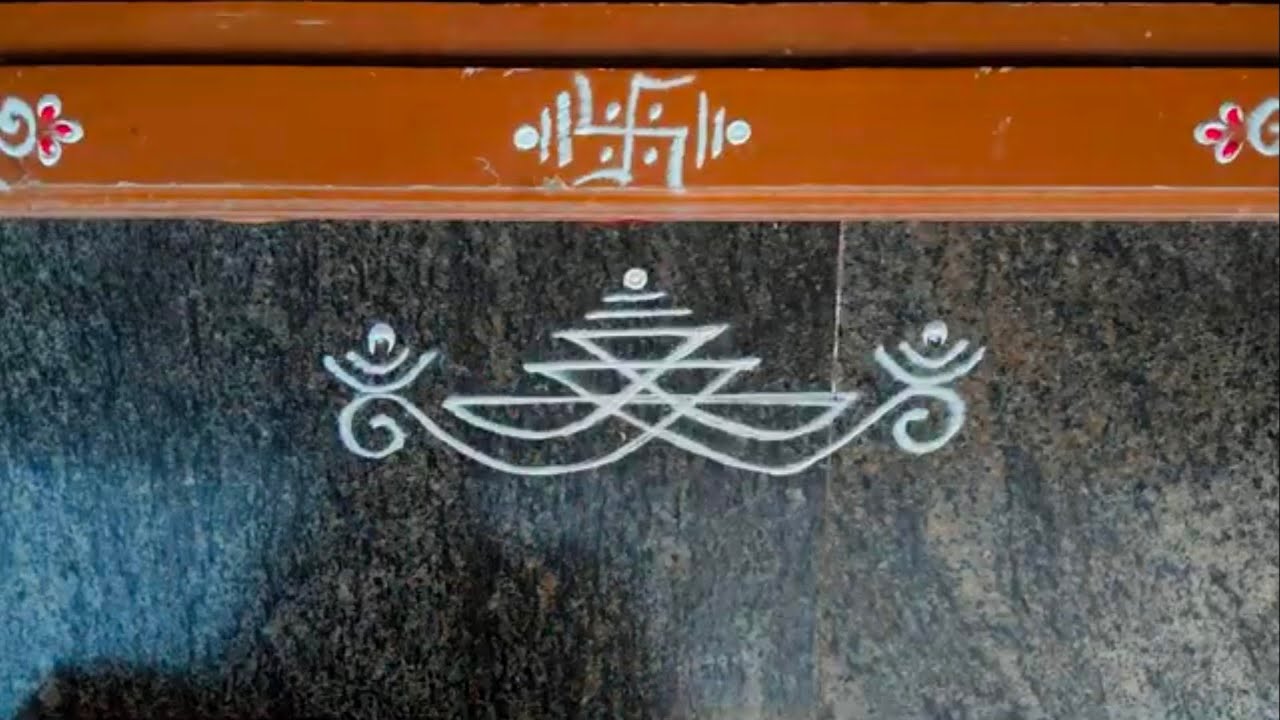 Easy border muggulu/rangoli✨ shanku design#rangoli