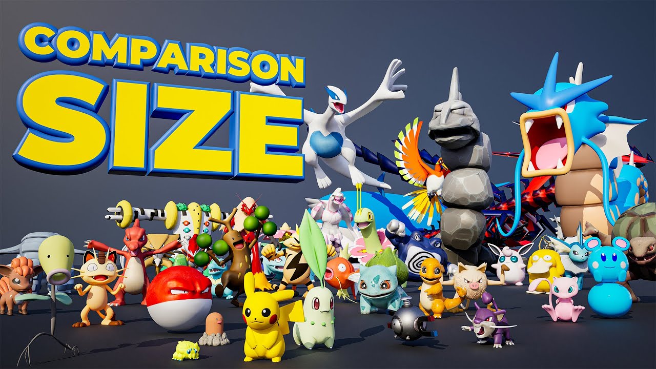 Pokemon Size Comparison | 3D Animation