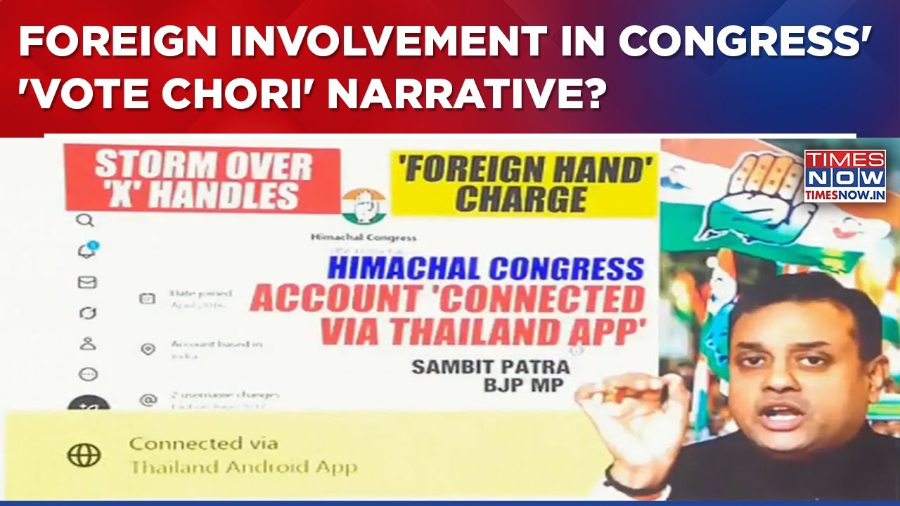 BJP Accuses Congress Of Running 'Vote Chori' Narrative From Foreign Soil; Targets Leaders' Accounts