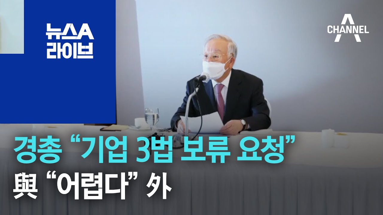 경총 &ldquo;기업 3법 보류 요청&rdquo;&hellip;與 &ldquo;어렵다&rdquo; 外 | 뉴스A 라이브