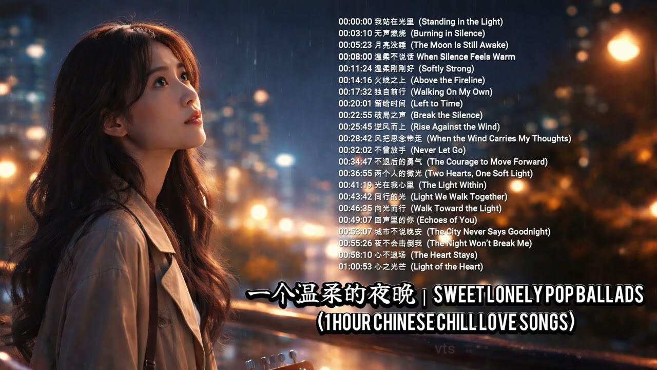 一个温柔的夜晚｜Sweet Lonely Pop Ballads | 1 Hour Chinese Chill Love Songs