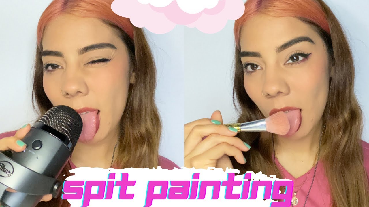 ASMR | 1 HORA DE SPIT PAINTING EXTREMO💖👅💦 Extra Relajante♥️