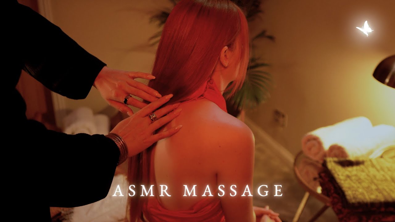 ASMR whispered 😴 100% back & hair tracing on @littlemecarmie (w/ & w/o music)