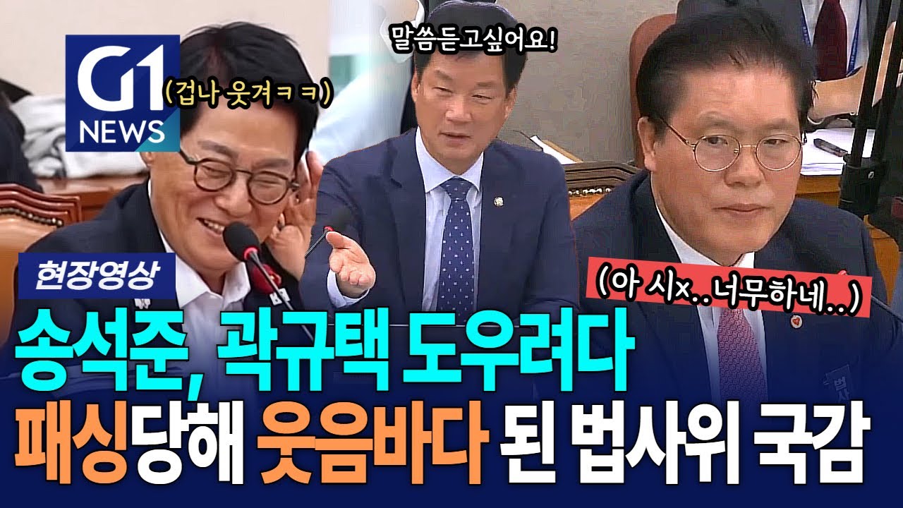 송석준, 곽규택 도우려다 패싱당해 웃음바다 된 국감현장! [G1현장영상]