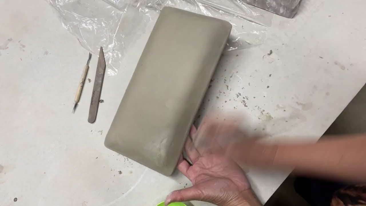 How to make a rectangular tray with texture made from slab 