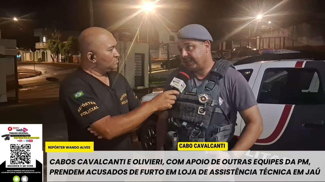 CABOS CAVALCANTI E OLIVIERI PRENDEM DOIS INDIVÍDUOS POR FURTO A ESTABELECIMENTO COMERCIAL EM JAÚ