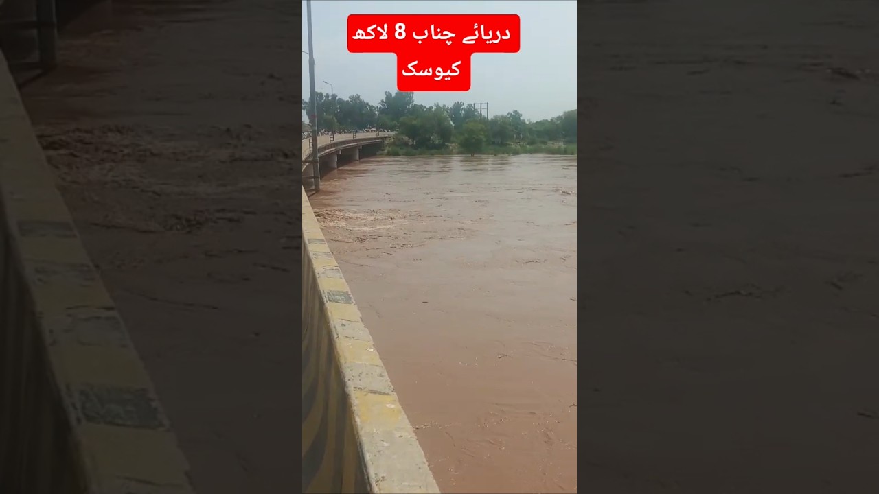 Chenab River flood news today. Flood in Pakistan 2025. #shorts #short #shortsfeed #viral #trending