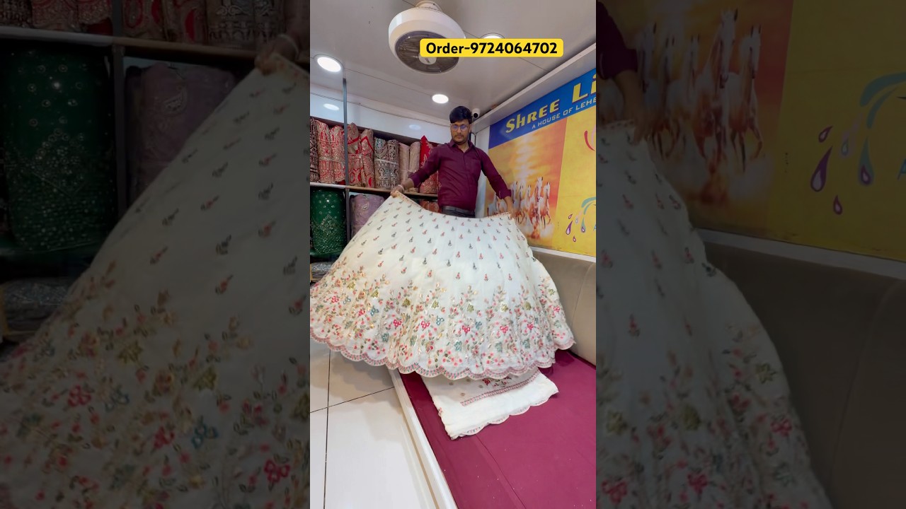 Lehenga wholesale market in Surat | Designer lehenga |  handwork lehenga | #explore #trending |