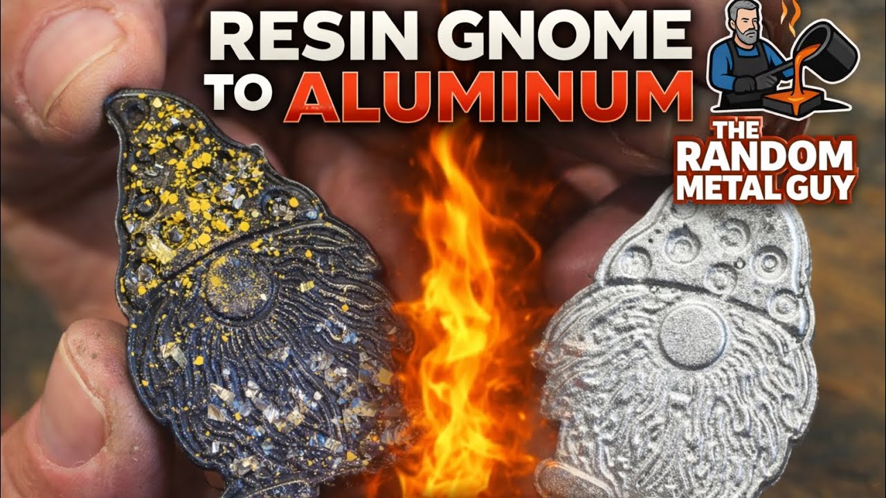 Making an Aluminum Gnome Coin From a Resin Mold