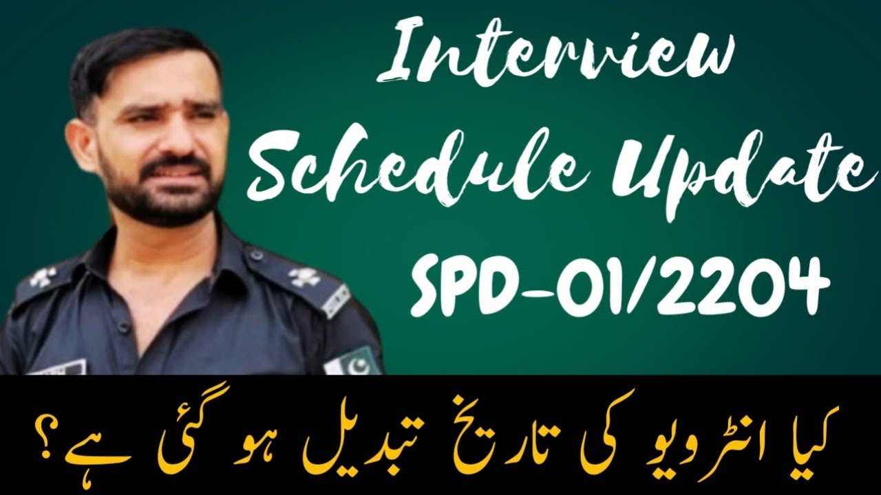 Interview Schedule Spd-01/2024 Update #police #interview