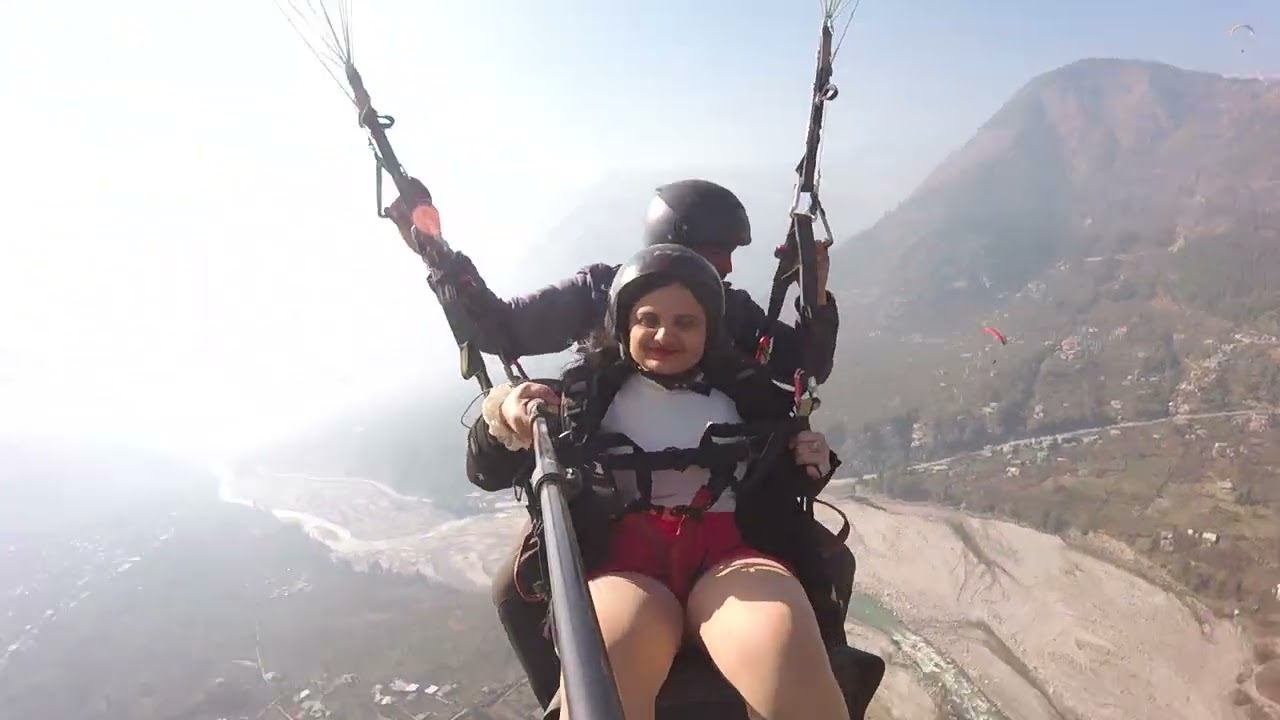 Cute girl flying in kullu Manali 