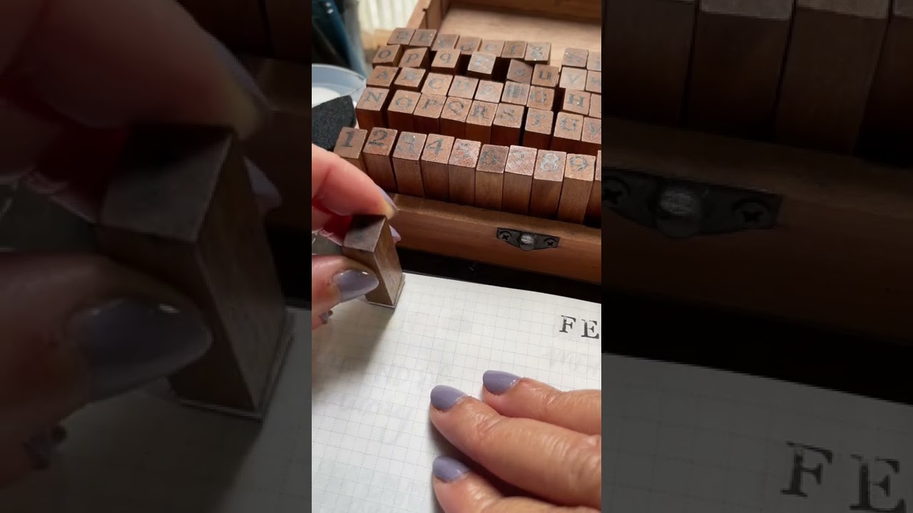 This is how I use alphabet stamps for date heading on my bullet journal | Hobonichi Plain.