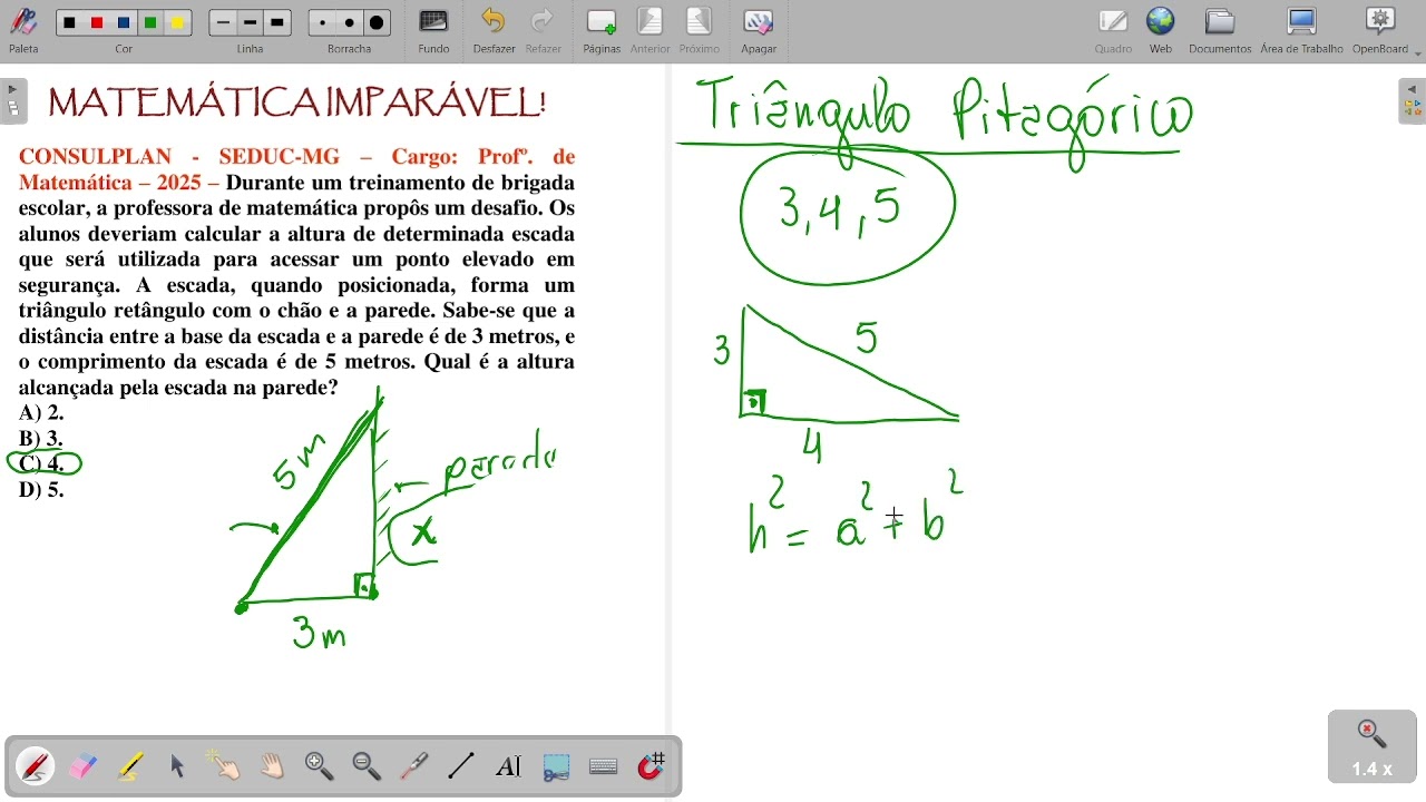Questão sobre o famoso Triângulo Pitagórico 3,4,5!!!!!!