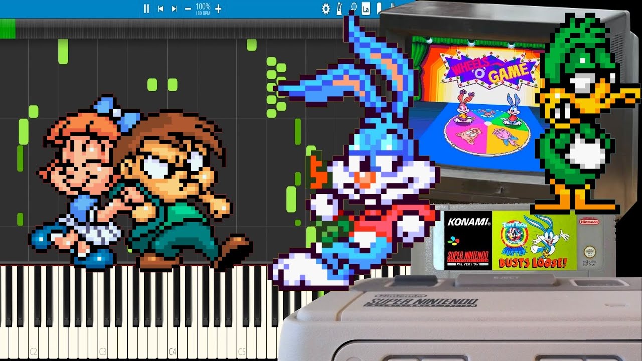 TinyToon Adventures 😸 Buster Busts Loose (Full OST) Synthesia Piano Solo