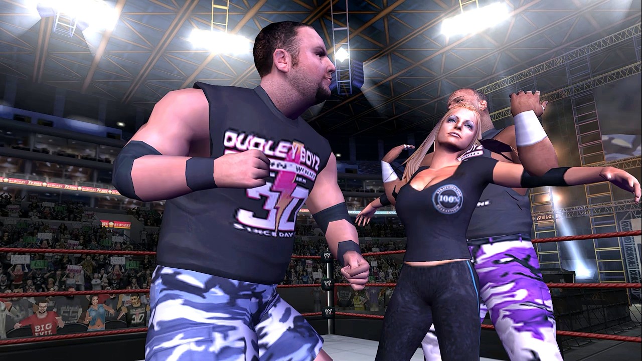 Dudley Boyz vs. Trish & Rhea | Unforgiven | Tornado Tag | Mixed Wrestling | WWE SD! Here Comes Pain