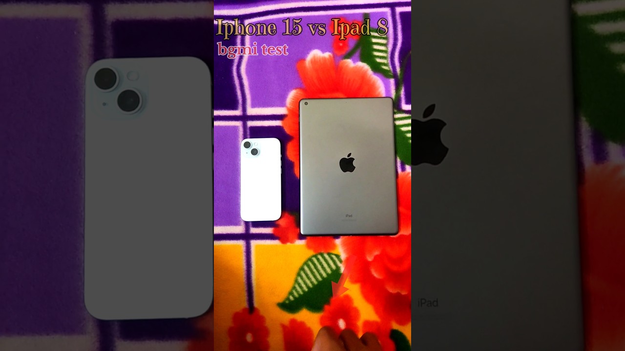 Iphone 15 vs Ipad 8 th generation 🤯 bgmi test👌#shorts#new#bgmi#pubg#iphone#apple#smartphone#2024