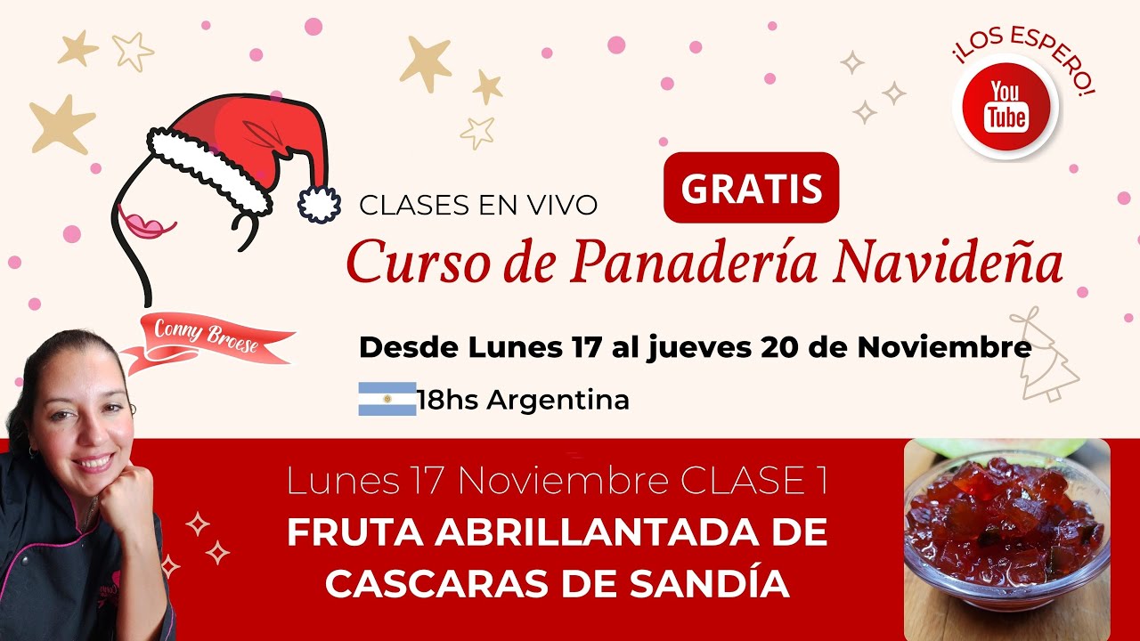 FRUTA ABRILLANTADA CASERA, Curso Gratuito de Panader&iacute;a Navide&ntilde;a Clase 1