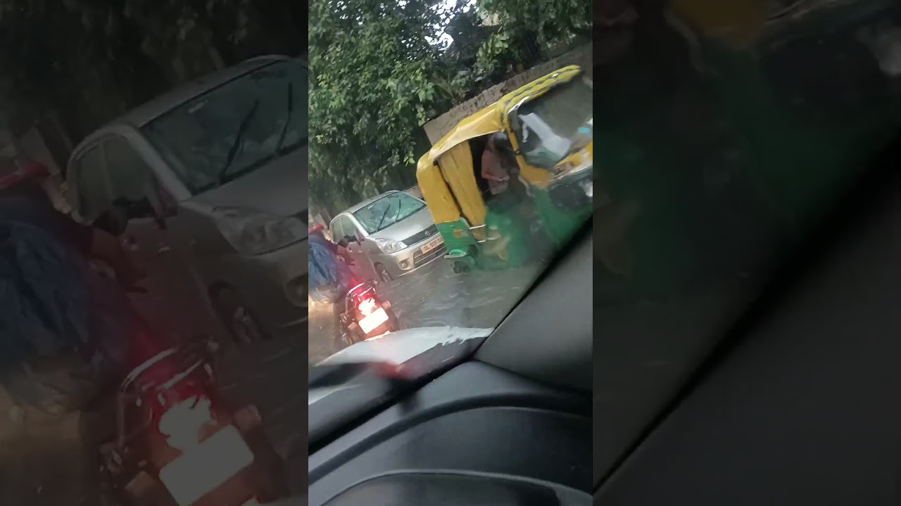 Waterlogged in sanik farm delhi