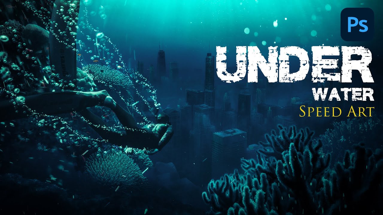 Under water - Speed Art PHOTOMANIPULATION in PHOTOSHOP - Matte Painting - Photoshop Tutorial