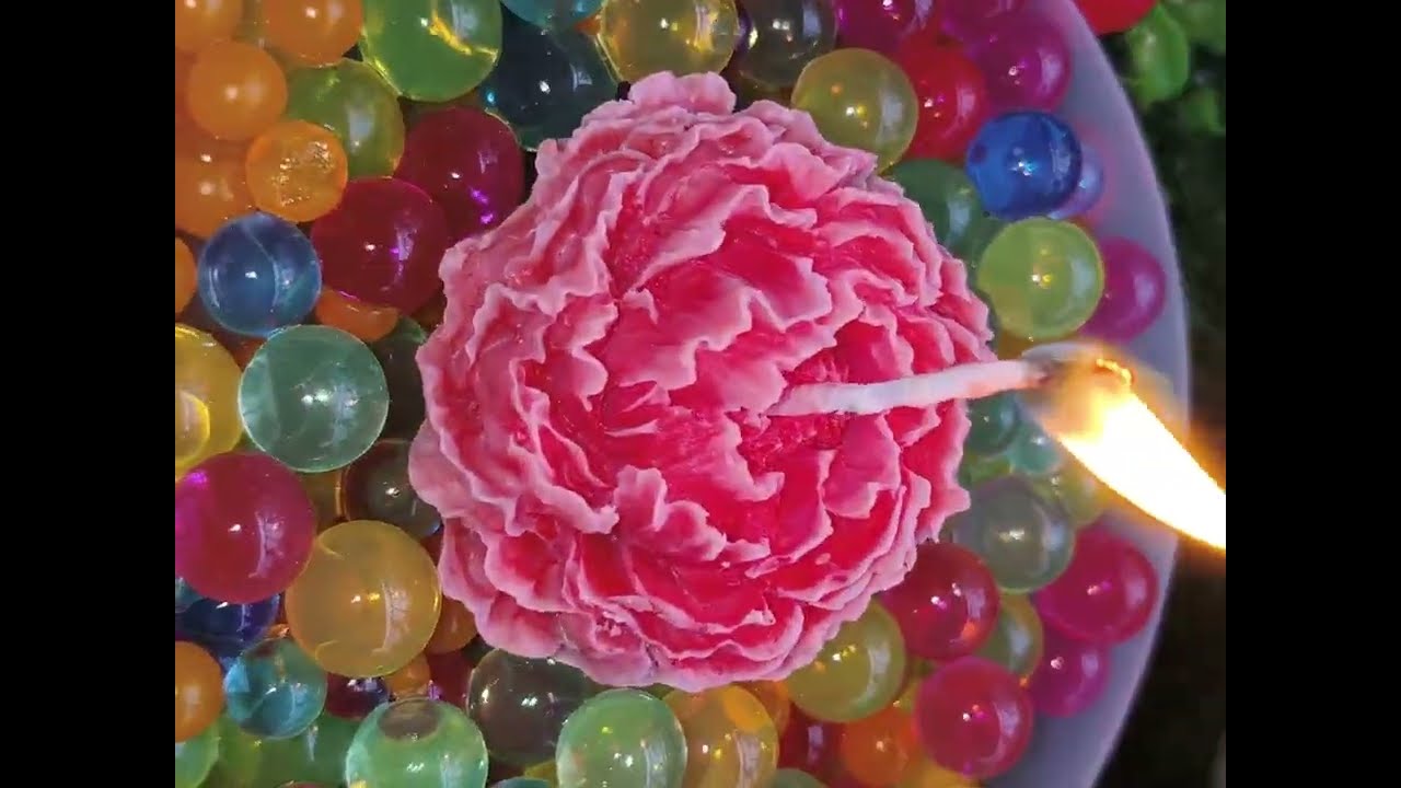New candle rose  flower design  recipe 