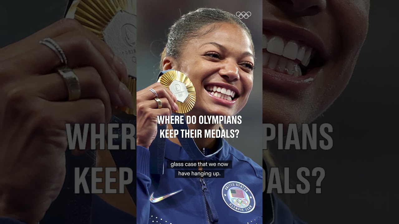 Ever wonder where Olympians actually store their medals? 🥇🥈🥉 Asking for a friend...🤭#Olympics