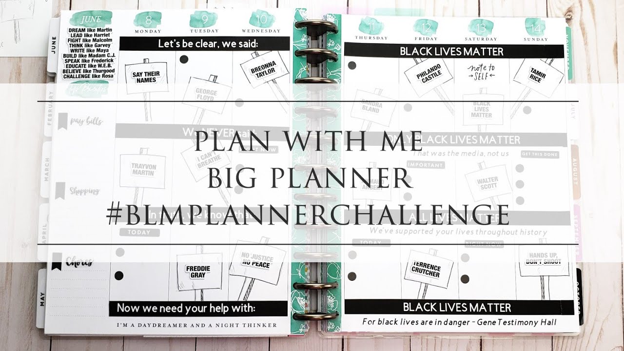 Plan With Me ** Big Planner ** #BLMPLANNERCHALLENGE