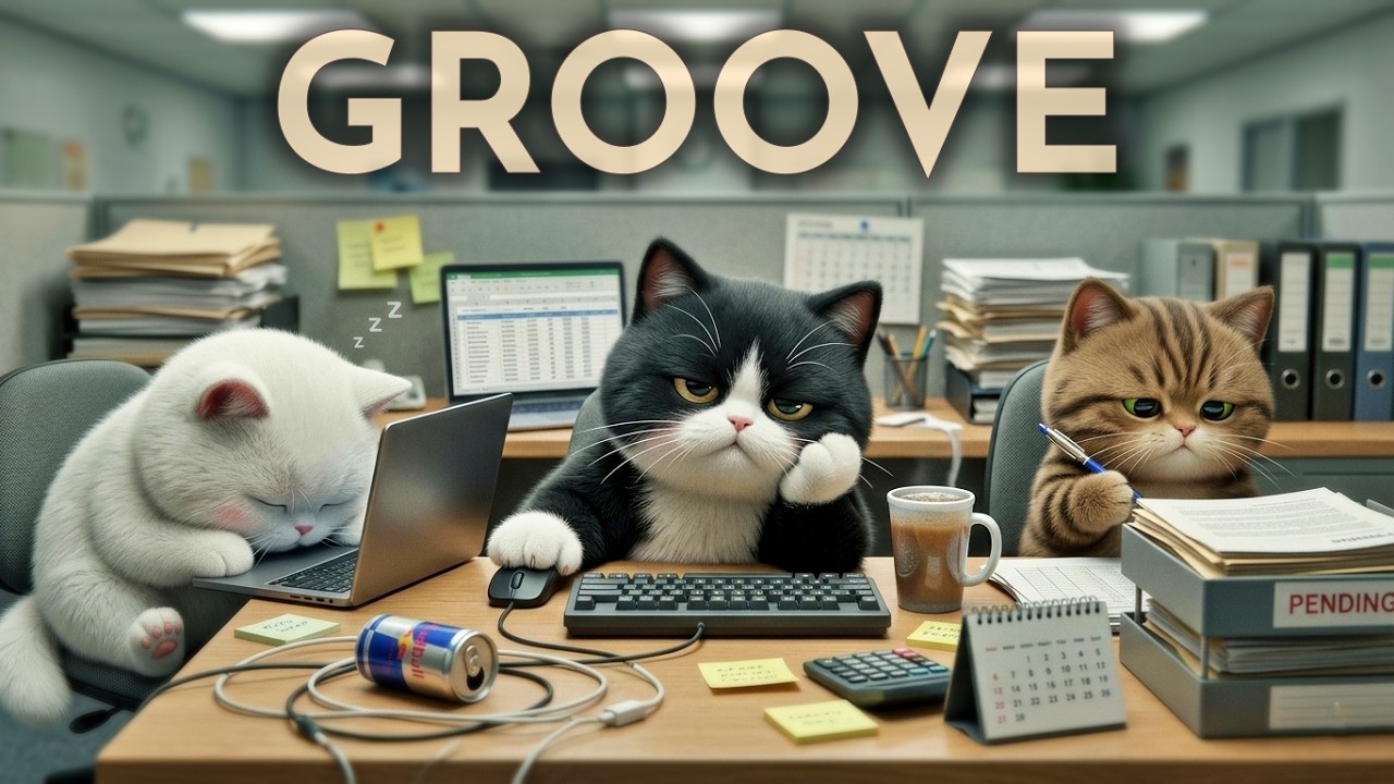 Chill Groovy Music for Work & Study 🐾 | 나른한 오후 집중력 UP | Cafe Mood Booster