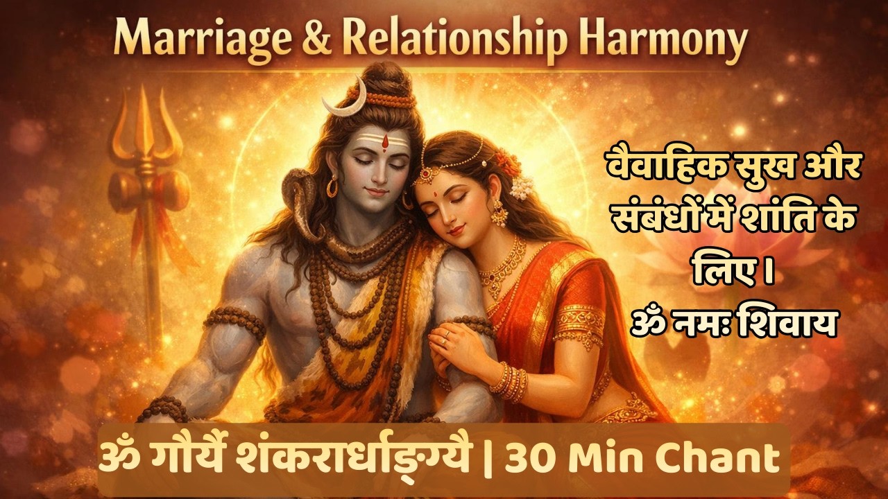 “ॐ गौर्यै शंकरार्धाङ्ग्यै Mantra | 30 Min Chant वैवाहिक सुख और संबंधों में शांति के लिए”