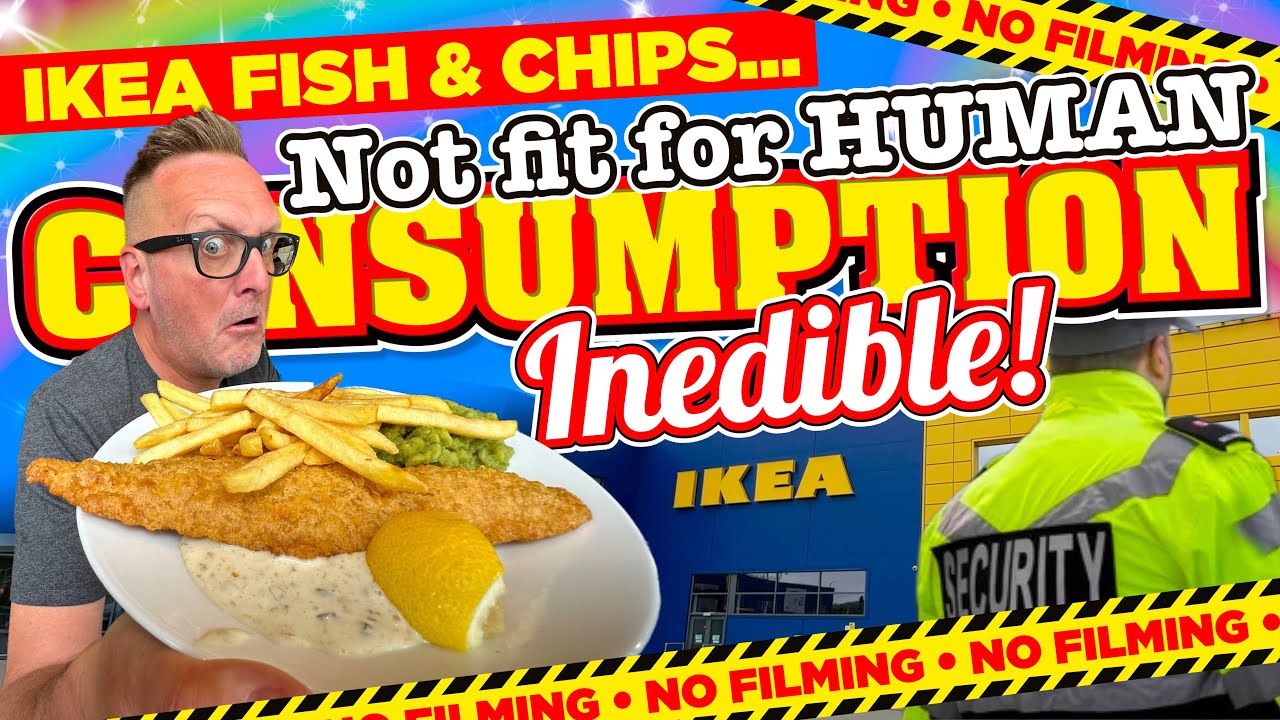 INEDIBLE FISH AND CHIPS at IKEA not fit for human consumption! SECURITY STOPPED US FILMING!