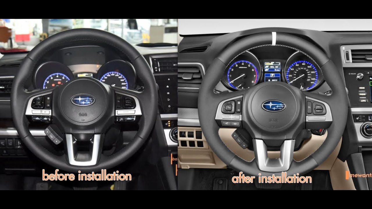 MEWANT---for Subaru Legacy 2015-2017 Car Steering Wheel Cover Installing