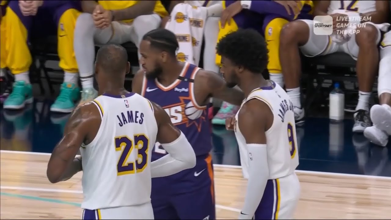 Lebron James and “special” son combine for 8 TO’s in debut!! #nba #basketball