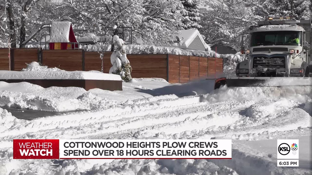 Cottonwood Heights plow drivers working 18 hours straight