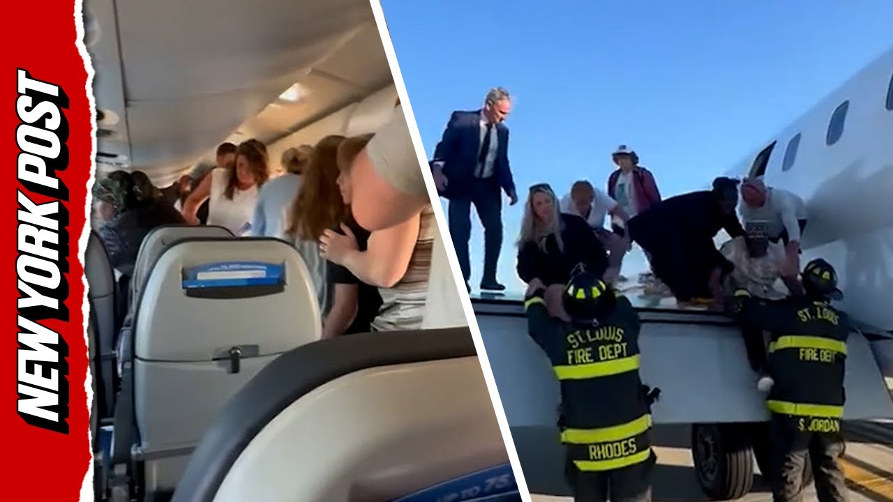 Frightening emergency evacuation of United Airlines flight after smoke reported in cabin