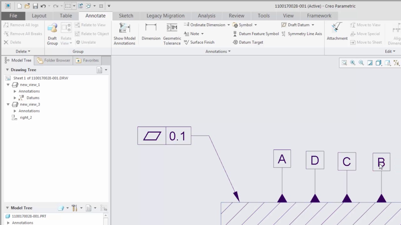 Tutorial Automatic Naming of Datum Feature Symbols in Detailed Drawings