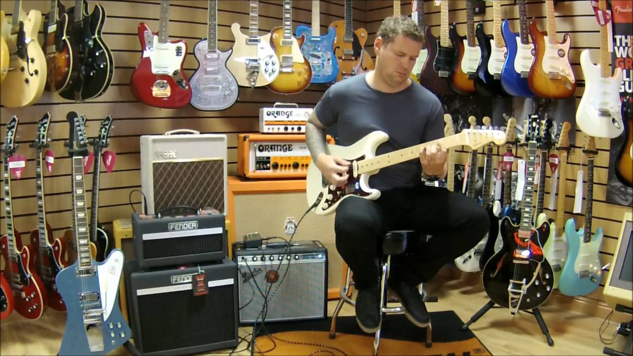 Fender American Elite Stratocaster HSS W Shawbucker   Olympic Pearl