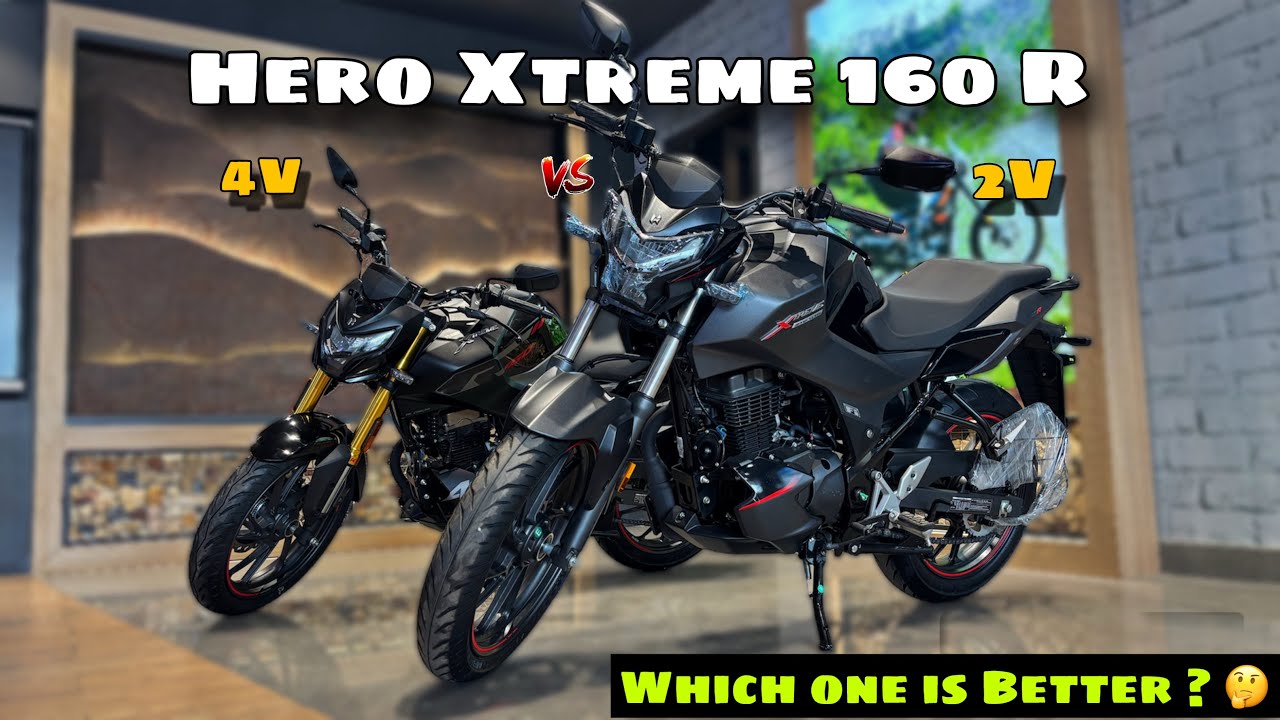 2025 Hero Xtreme 160R 4v vs Xtreme 160R 2v : Comparison Video 🔥| Features & On Road Price ?