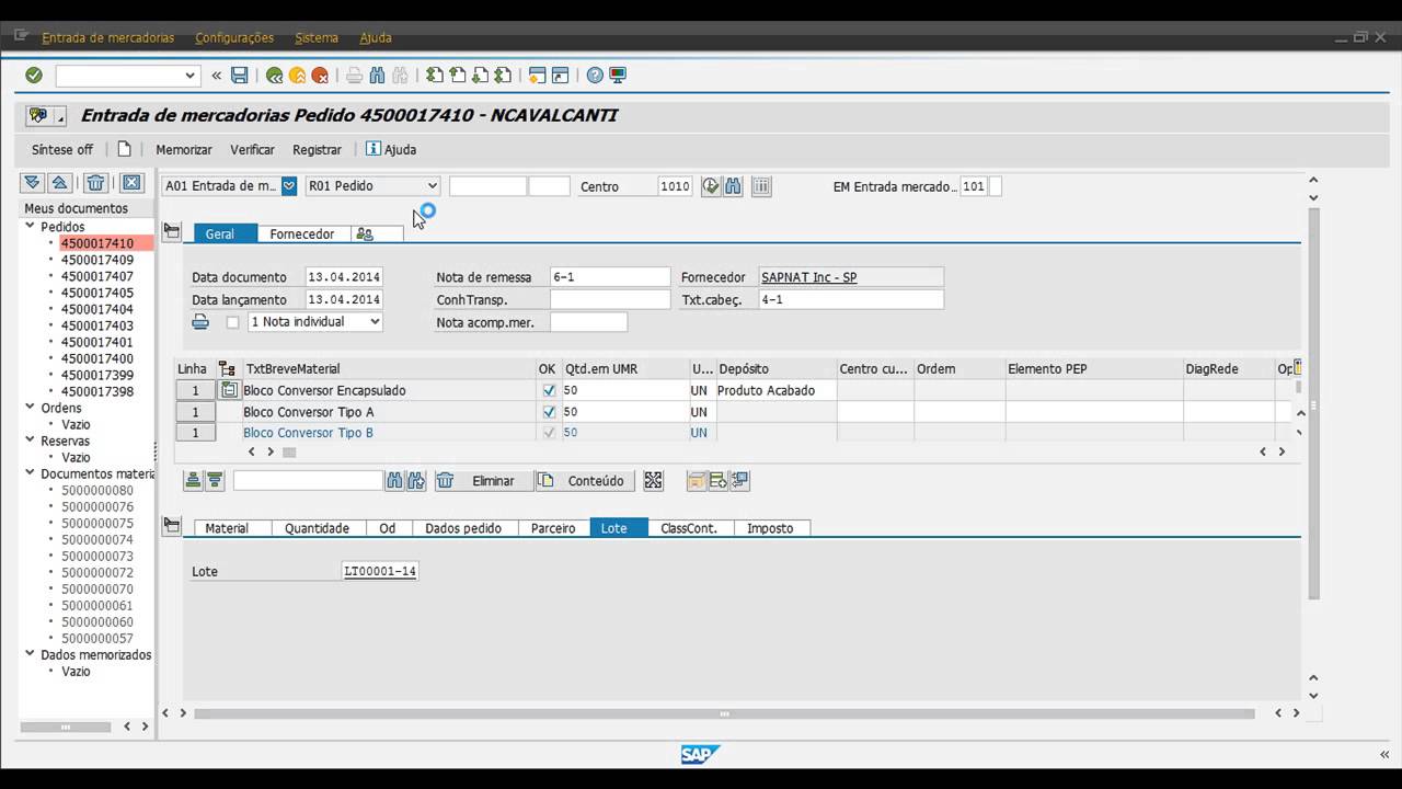 SAP MM/PP/SD - Processo de Subcontratação Intercompany 04/04