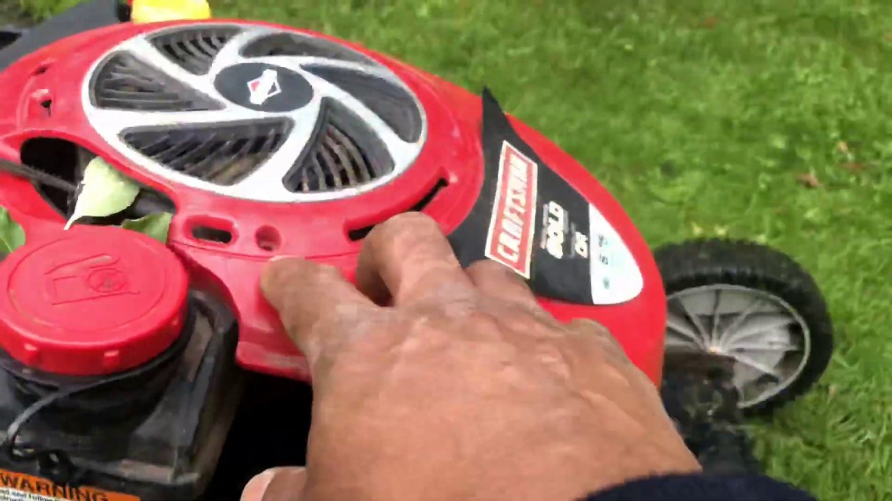Craftsman lawnmower smoking and oil leaking from air filter housing