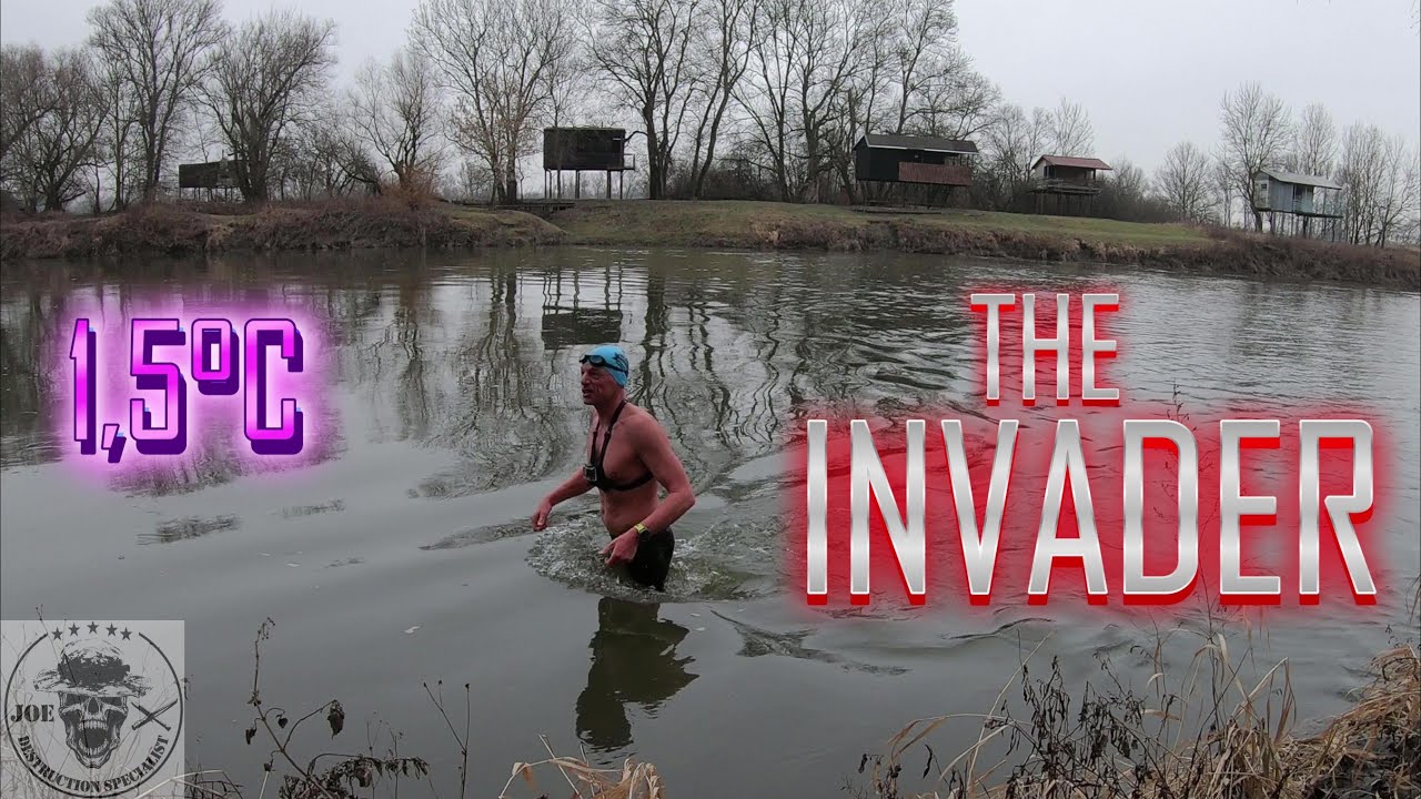 THE INVADER - THE NEW JOEX LAND - WINTER RIVER MARCH ICE SWIM WITH MY GARMIN FENIX 8 TO SLOVAKIA