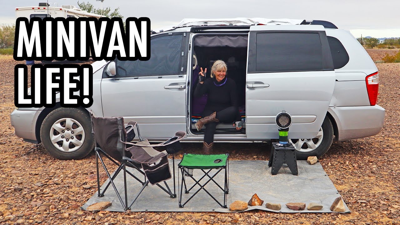Retired Woman Lives Full-Time in a Kia Sedona Minivan (No-Build Vanlife Tour)