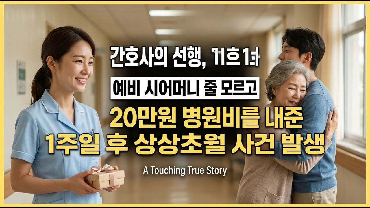 병원의 한 사람이 작은 기부가 가져온 훈날의 가족이 된  감격의 변화,감동의 실화 사건