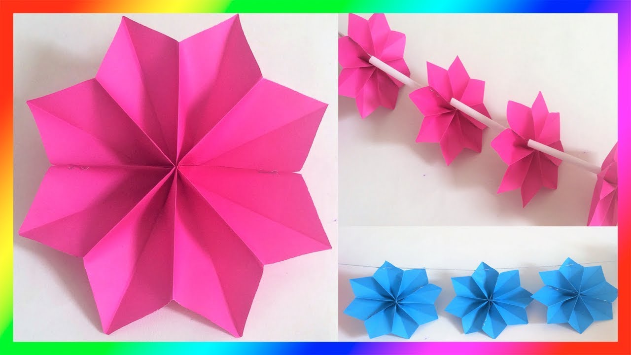 Flores de Papel🌸✿ Flores para Fiestas✿🌸 Manualidades de Papel ✿flower✿ paper flowers