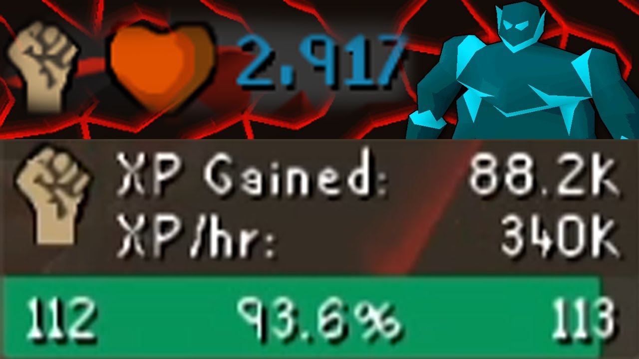 Challying tzhaar (on task) ~340k+ str/h 66k slay/h (higher if in max and playing better) [ironman]