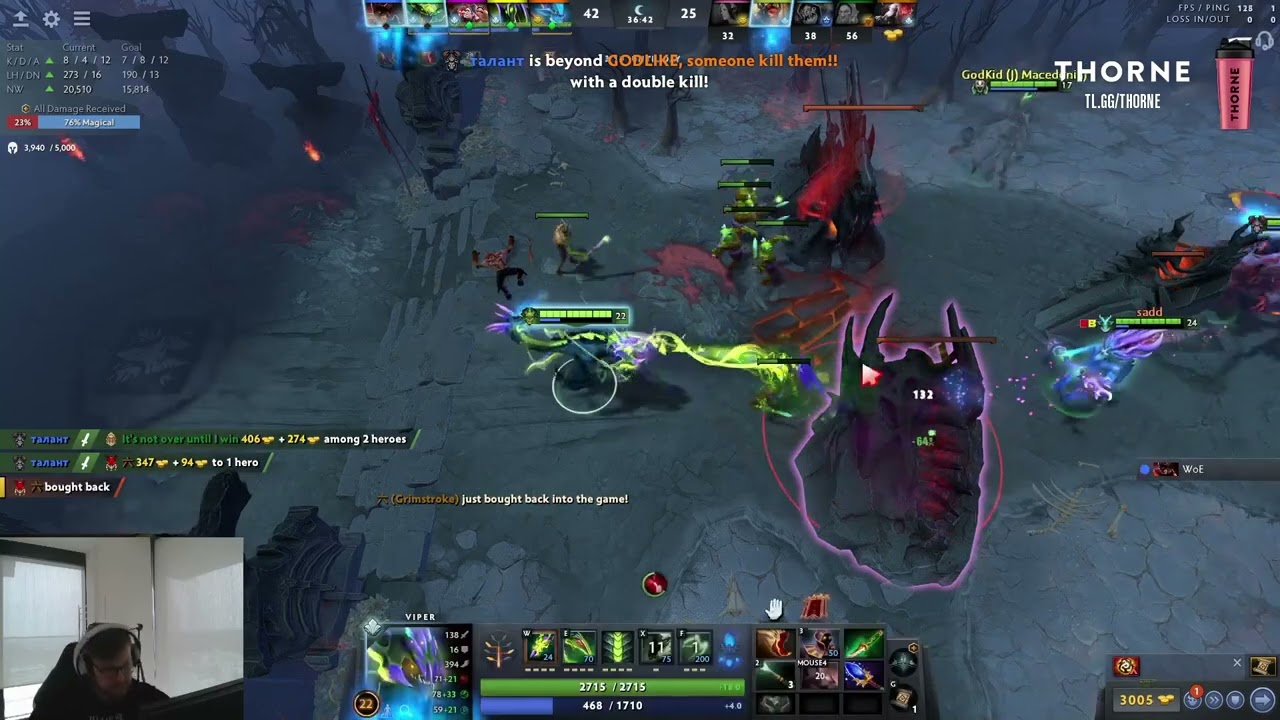 Qojqva deleting Slark with Viper Aghanim bug