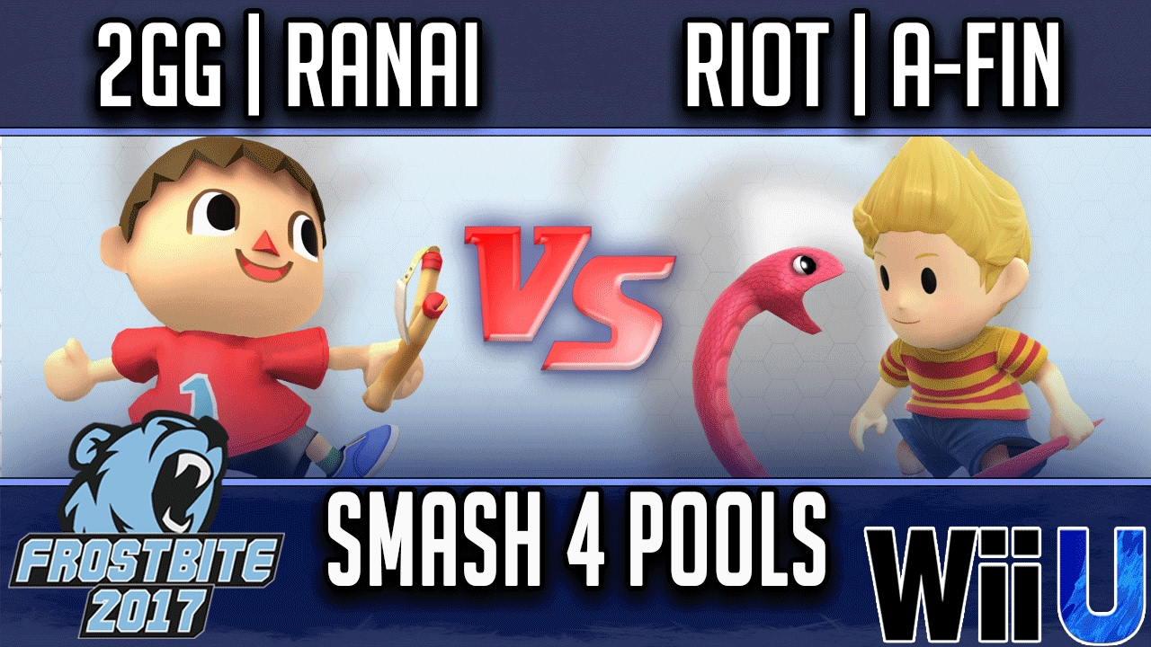 Frostbite 2017 SMASH 4 POOLS - 2GG | Ranai (Villager) vs Riot | A-Fin (Lucas)