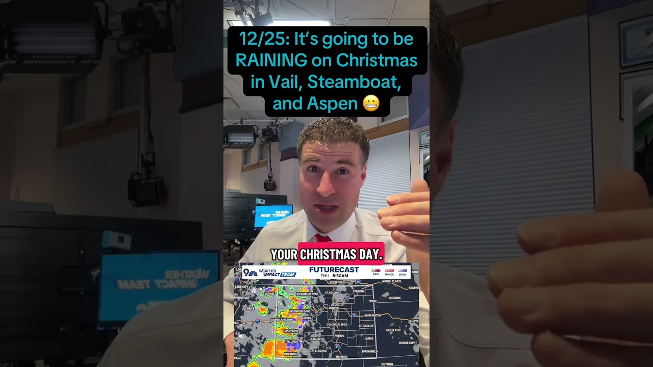 12/25: It&rsquo;s going to be RAINING on Christmas in Vail, Steamboat, and Aspen 😬#colorado #weather