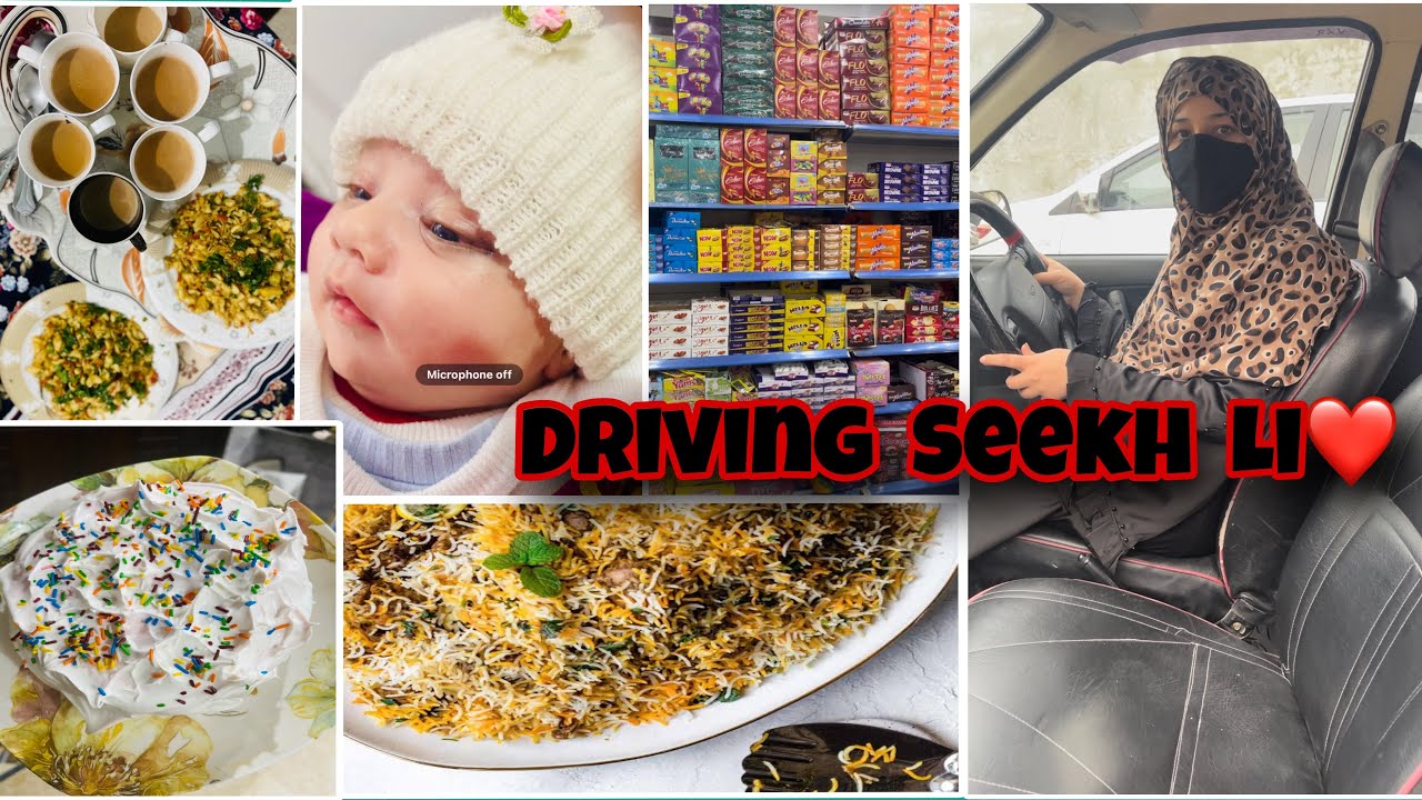 Driving Seekh li❤️||Ramzan Grocery Shopping Bhi Ho Gai🛒